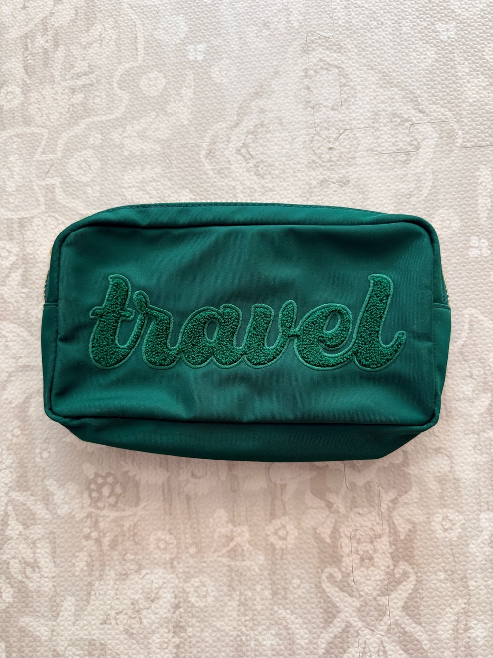 Stoney Clover Lane Green Nylon Pouch “Travel” Patch VGUC
